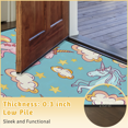 thumbnail image 6 of CURLYOOT Unicorn Cloud Half Round Door Mat 40'' x 63'', Indoor Outdoor Entrance Rug, Semi Circular Area Rug, Non Slip Washable Absorbent Doormat, Laundry Room Rug, 6 of 7