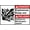 Warning Sign 2, variant on End Of Track Sign - 12×8 Inches, Aluminum Metal Tin Warning Plate, Safety Restriction Alert Decor