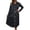 F-276Black, variant on ZHOGXU Summer Dresses For Women Long Sleeve Lapel Striped Print Buttons Maxi Loose Fit Nightdress For Home Wear,Red,Xxxxl