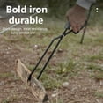 thumbnail image 3 of NIBOLOG Iron Fire Tongs Good Grip Convenient Heat Insulted Handle Firewood Tongs for Camping, 3 of 8