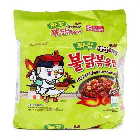 Samyang Spicy Black Bean Roasted Chicken Ramen, 4.9 oz (Pack of