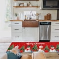 thumbnail image 3 of Kitchen Rugs and Mats Set of 1 Christmas Snowman Xmas Trees Snow Red Background Kitchen Sink Mat,Non-Slip Area Runner Rug,Washable Floor Mat for Home Dining Room Office 20"x47", 3 of 6