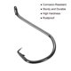 thumbnail image 5 of Uxcell 7/0# Anzuelos de Acero al Carbono Offset para Pesca con Barbas, Negros, Paquete de 100, 5 of 5