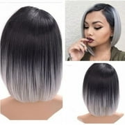 〖Hellobye〗Wigs Short Straight Synthetic Hair Full Wigs for Women Natural Looking Heat
