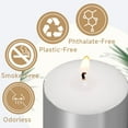 thumbnail image 3 of 50 Pack Tea Lights Candles, 8 Hours Long Burning Tealights Candle Bulk, Smokeless & Unscented Candles, White Tea Lights Candle for Shabbat Weddings Home Decor Table Centerpiece, 3 of 7