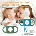 thumbnail image 2 of (3-Pack) Bottle Handles for Dr Brown Narrow Baby Bottles with Easy Grip Handles to Hold Their Own Bottle - BPA-Free Soft Silicone - Red Green and Blue, 2 of 6