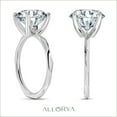 thumbnail image 2 of ALLORYA IGI Certified 3.00 Carat Solitaire Round Lab Grown White Diamond Textured Shank Engagement Ring for Women in 18K Solid White Gold, Size 6.5, 2 of 6
