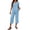 Sky Blue, variant on Clossjun Womens Sets Two Piece Capri Outfits Casual Trendy Fitted Crop Pants and Top Matching Suits Summer Cloths