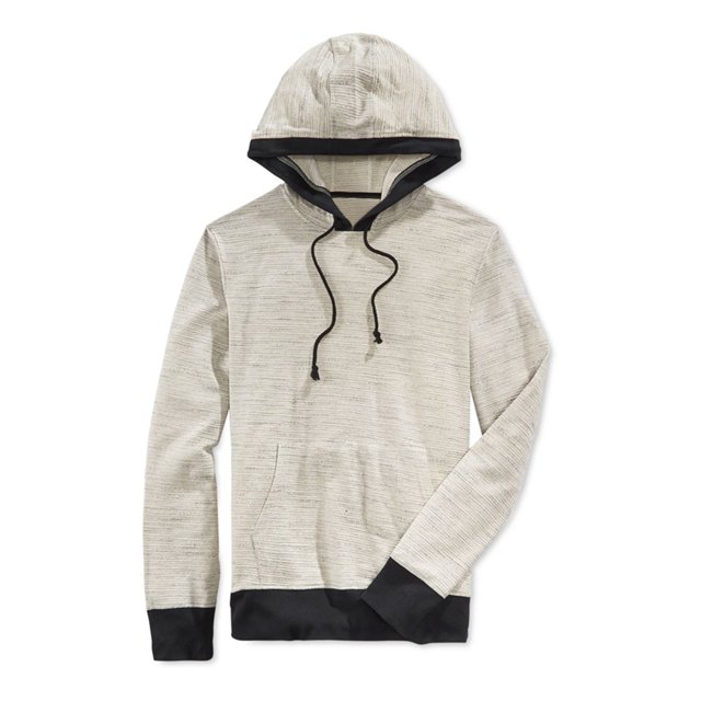 American Rag - Sudadera con capucha para hombre, diseño de rayas otomanas, gris, pequeño American Rag Sudadera