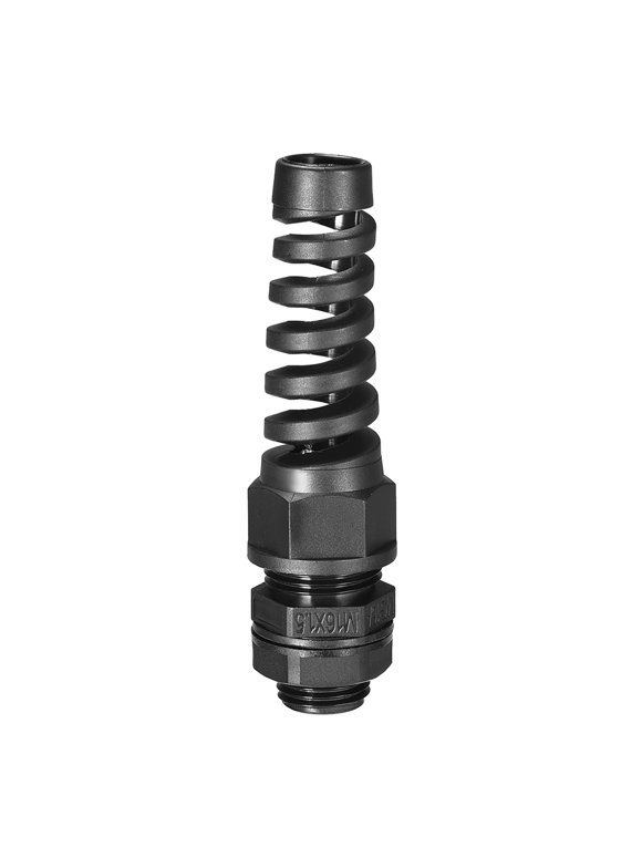 M16 Cable Gland Waterproof Nylon Joint Adjustable Locknut with Strain Relief for 6-10mm Dia Wire