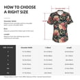 thumbnail image 4 of Goofa Rose Flowers Pattern Women's Slim-Fit Short-Sleeve V-Neck T-Shirt,Classic-Fit Short-Sleeve V-Neck T-Shirt-Large, 4 of 5