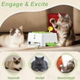 thumbnail image 2 of Cat Toys, Interactive Cat Toys, 2-in-1 Automatic Cat Toy, 4 Holes Mice Whack A Mole Cat Mouse Toy with Moving Feather, Portable USB Rechargeable Electronic Kitten Toys，Green, 2 of 6