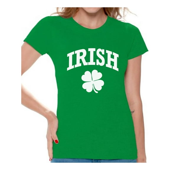 Awkward Styles Four Leaf Clover St Patrick's Day Shirt Womens St Patrick's Day Shirts Irish Shirts for Women Luck Shirts for Irish Girls Irish Roots Irish Heritage St Patricks Gifts for Her