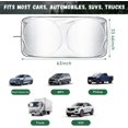 thumbnail image 2 of Yazoeia Car Windshield Sun Shade with Storage Pouch, Foldable Reflector Automotive Front Window Sunshade Cover, UV Rays and Sun Heat Protection, Suitable for Most Car, Truck, SUV CJC912-114700, 2 of 6
