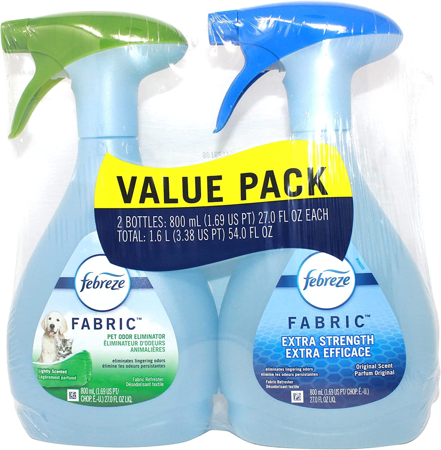 Febreze Fabric Refresher 2 Count Value Pack, Pet Odor Eliminator and