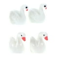 thumbnail image 3 of 4 Pcs Resin Swan Miniature Garden Micro Landscape Home Succulent Bonsai Plant Pots Craft Decor (White Swan, Feather Swan, 2 Pcs Each), 3 of 9
