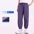 thumbnail image 4 of XuJwPNcy Kids Boy Girl Summer Pants Breathable UV Protection Pants Baby Thin Cinch Bottom Trousers for Outdoor Hiking Training, 4 of 7