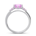 thumbnail image 4 of 2.15 Carat Round Cut Pink Sapphire Gemstone New Design Wedding Ring for Ladies Solid 14K White Gold Size 4.5 by Diamond-Capitals, 4 of 7