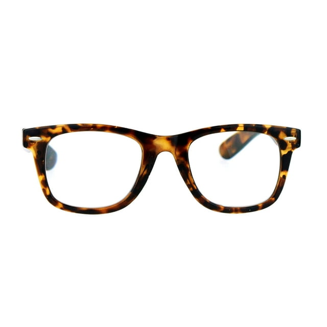 SA106 Retro Horn Rim Multi 3 Focus Progressive Reading Glasses Tortoise 1.75