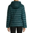 Time and Tru Women's Packable Puffer Jacket with Hood