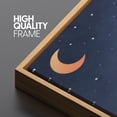 thumbnail image 5 of Framed Canvas Print Wall Art Whimsical Cats on a Moonlit Night Kitty Art for Nursery Decor - 16"x24" NATURAL, 5 of 7