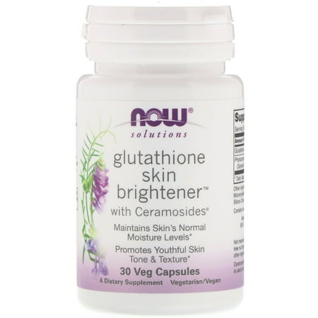 Now Foods  Solutions  Glutathione Skin Brightener  30 Veg (Best Glutathione Pills For Skin Whitening In The Philippines)