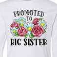 thumbnail image 4 of Inktastic Promoted to Big Sister with Flowers Long Sleeve Youth T-Shirt, 4 of 5