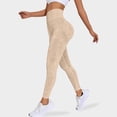 thumbnail image 2 of REgarm Workout Ribbed Seamless Leggings for Women High Waist Tummy Control Gym Leggings Athletic Yoga Pants Brown,XS, 2 of 4