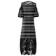 thumbnail image 4 of Vestidos Para Mujer Vestido de Talla Grande de Moda Cuello Redondo Estampado Encaje Patchwork Vestido Largo Vestido de Manga Corta Odeerbi ODB154586, 4 of 5