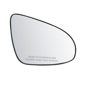 30282 - Fit System Passenger Side Heated Mirror Glass w/ backing plate, Toyota Camry Sedan 12-17, Avalon 13-18, 4 9/ 16" x 6 3/ 4" x 8" (for OE square mount, w/ o Blind Spot)