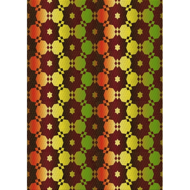 Ahgly Tapis Rectangulaire Lavable en Machine Intérieur Transitionnel Rouge Bordeaux, 2 Pieds x 4 Pieds