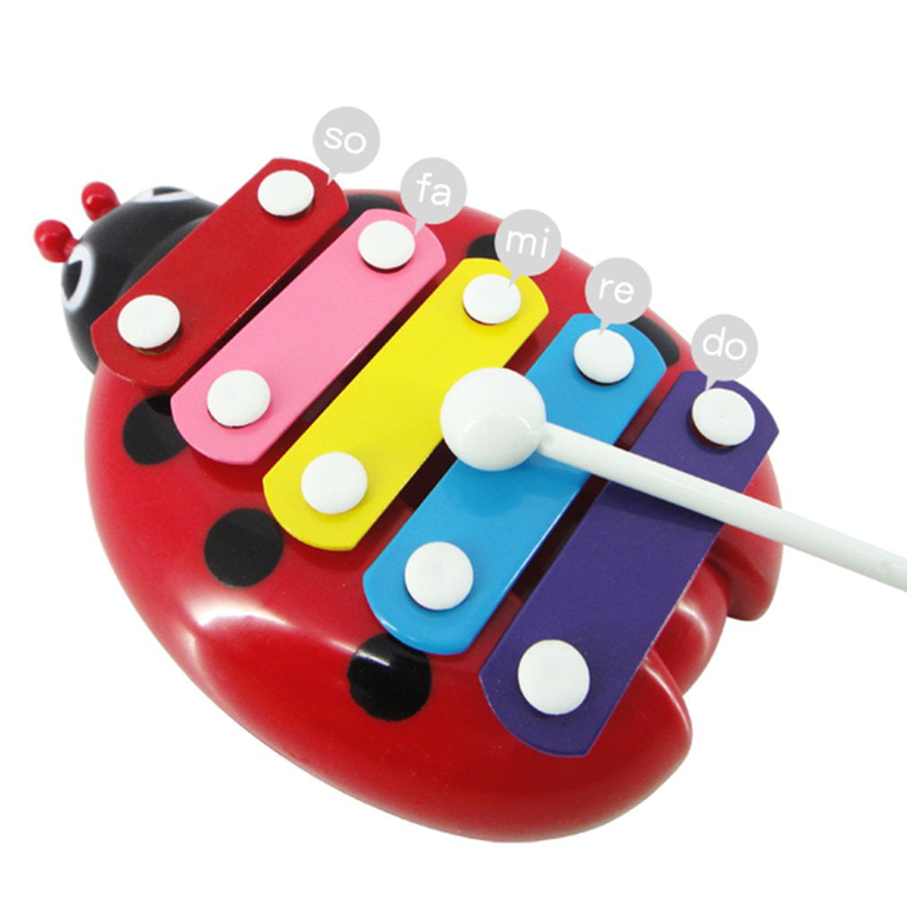 Tivolii Xylophone Keyboard Percussion Musical Instrument Educational Rhythm Stick For Kids Children Music Learning With 5 Key Type 