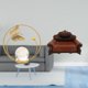 thumbnail image 2 of Estatua de bola de cristal,Estatuas de bolas de cristal para decoración del hogar,escritorio interior,Escultura de bola de cristal Figura de hierro Decoración,Sofá en miniatura para, 2 of 8