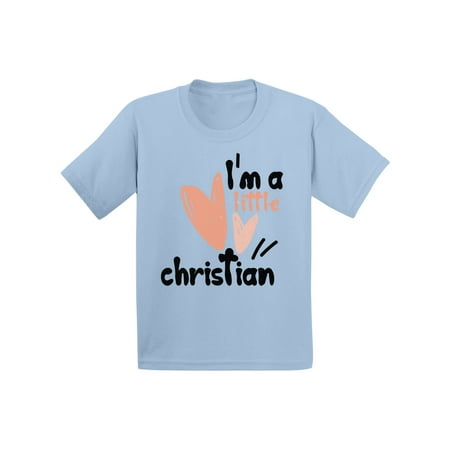 Awkward Styles I'm a Little Christian Toddler Shirt Christening Gifts Little Christian T shirt for Kids Religious Holiday Cute Boy Girl Christian Tshirt Gifts for God Lover Kids Christian