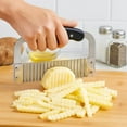 thumbnail image 3 of Crinkle-Cut Wave Slicer French Fry Vegetable Cutter, Stainless Steel Blade, For Waffle Fries Chips Decorative Vegetables Holiday Meal Prep And Baby-Led Weaning, 3 of 4
