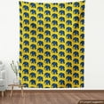 thumbnail image 4 of Animals Fabric by the Yard Upholstery, Blue Patterns African Style Snouts and Horns, Decorative Fabric for DIY and Home Accents, Dark Blue Earth Yellow by Ambesonne, 4 of 5