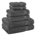 thumbnail image 2 of Cotton Paradise 100% Cotton 6 Piece Towel Set, Soft Absorbent Quick Dry Towels for Bathroom, Dark Gray, 2 of 7