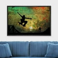 thumbnail image 2 of wall26 Framed Canvas Print Wall Art Brushstroke Effect Vivid Autumn Day in Park Nature Wilderness Illustrations Modern Art Scenic Colorful for Living Room, Bedroom, Office - 24"x36" Black, 2 of 5