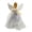 Silver, variant on Lssam Angel Doll Ornaments Collection, 1-Count Plush Felt Christmas Tree Hanging Pendants Featuring Delicate Fairy and Winged Angel Designs in Red for Seasonal Decoration