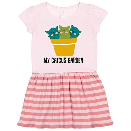 

Inktastic Catcus Garden Kitty Cat Cactus Gift Toddler Girl Dress
