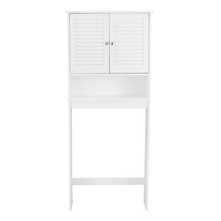 Gymax 25 in. W x 7.5 in. D x 69 in. H Bathroom Wood Organizer Shelf  Over-the-toilet Storage Rack Cabinet Spacesaver White GYM03604 - The Home  Depot