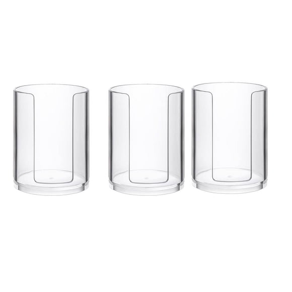3 Pcs Bathroom Cup Dispenser 3 Oz Countertop Storage Mouthwash Cups Holder, Plastic Small Disposable Paper Cup Holders