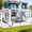 Golden Grommets, variant on 8' x 10'(2.4x3m) Clear Tarps PVC Vinyl Transparency Tarpaulin Glass with Metal Grommets,Protects Against Water, UV-Ray, , Cold Weather Resistan