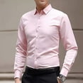thumbnail image 3 of Men's Shirts Long Sleeve Drill Button Business Formal Social Wrinkle, 3 of 13