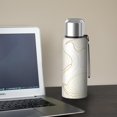 thumbnail image 5 of Floral 20oz Stainless Steel Thermal Bottle with Tea Filter and Cup Lid, Vacuum Insulated Coffee Mug with 316L Inner Liner, Leakproof Travel Thermos for Office,Thanksgiving,Christmas, Spring,Flower, 5 of 6