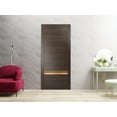 thumbnail image 5 of Slab Barn Door Panel 28 x 84 inches | Planum 2010 Chocolate Ash with Frosted Glass | Sturdy Finished Interior Doors | Pocket Closet Sliding, 5 of 6