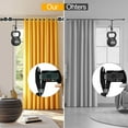 thumbnail image 3 of Curtain Rods No Drilling for Windows Set 32 to 48 Inch,5/8 Inch Diameter Drapey Pole with No Drill Curtain Rod Brackets,Renter Friendly Cortineros Para Ventanas with Adhesive Holder Hook (Black), 3 of 18