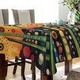 thumbnail image 4 of Yayeee Tablecloths for Rectangular Tables 60 x 108 inch Party Table Cover, Red Colorful Flowers with Dots, 4 of 6