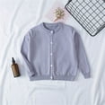 thumbnail image 3 of Toddler Jackets Boys Toddler Kids Baby Girls Fashion Cute Color Long Sleeved Thin Style Button Cardigan Coat New Fall Jackets Winter Outerwear Light Blue 3-4T, 3 of 3