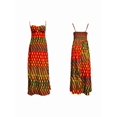 thumbnail image 3 of Women'S Sleeveless Slimming Print Suspender Dress V-Neck Casual Pleated Dresses Red S, 3 of 9